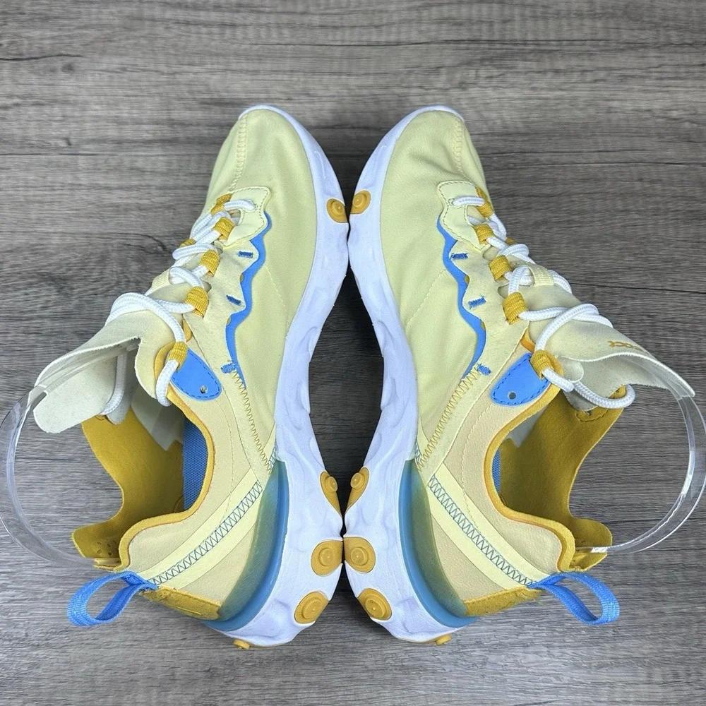 Nike~Women's~React Element 55 (BQ2728-700)Yellow/Blue Sneaker‎ Shoes Size 7.5